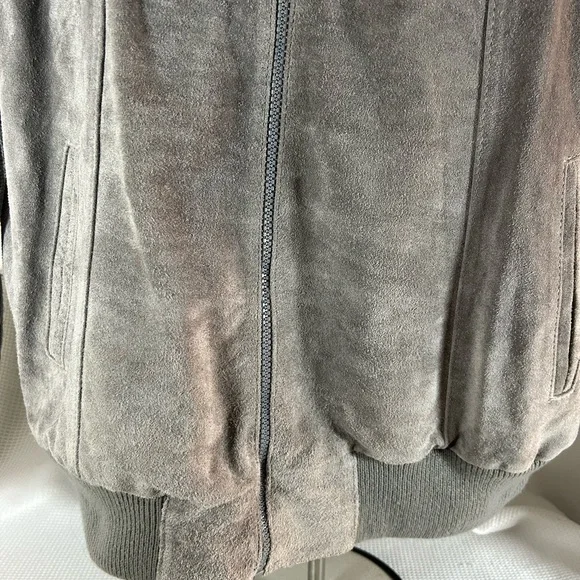 Sierra Ridge genuine leather suede gray sweater men’s - Picture 3 of 10